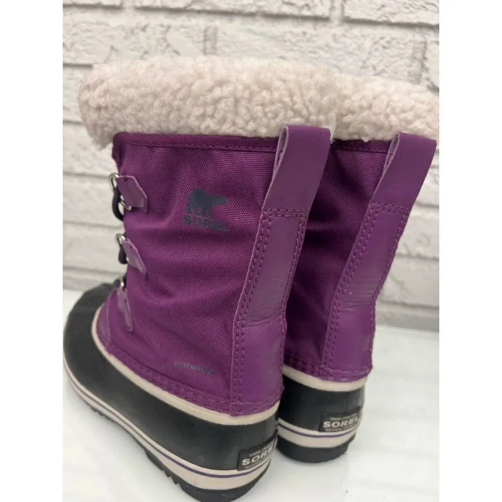 Sorel Yoot Pac Girls Boots Snow Winter Nylon Waterproof Size 3